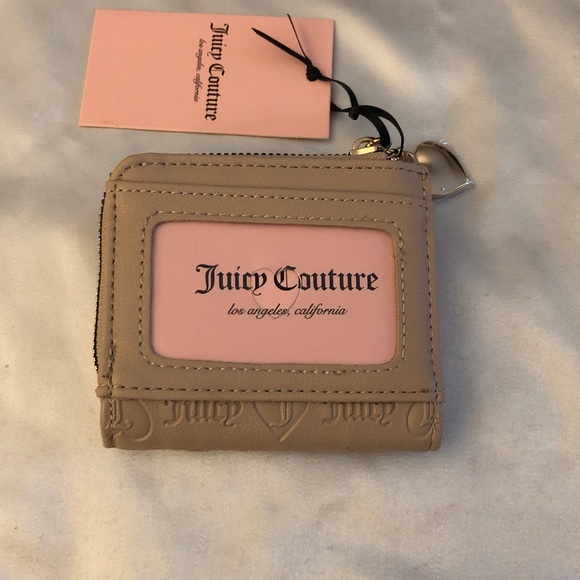 Juicy Couture Cafe Upgrade U L-Zip Faux Leather Card Case NWT - Picture 10 of 16